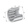 Drawn cup needle roller bearing closed end caged Double row Open BK1622-ZW-A